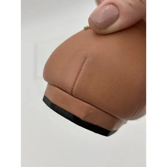 Chanel Interlocking CC Logo Ballet Flat Beige Black Leather Size 38.5 / 8.5 - Picture 13 of 16